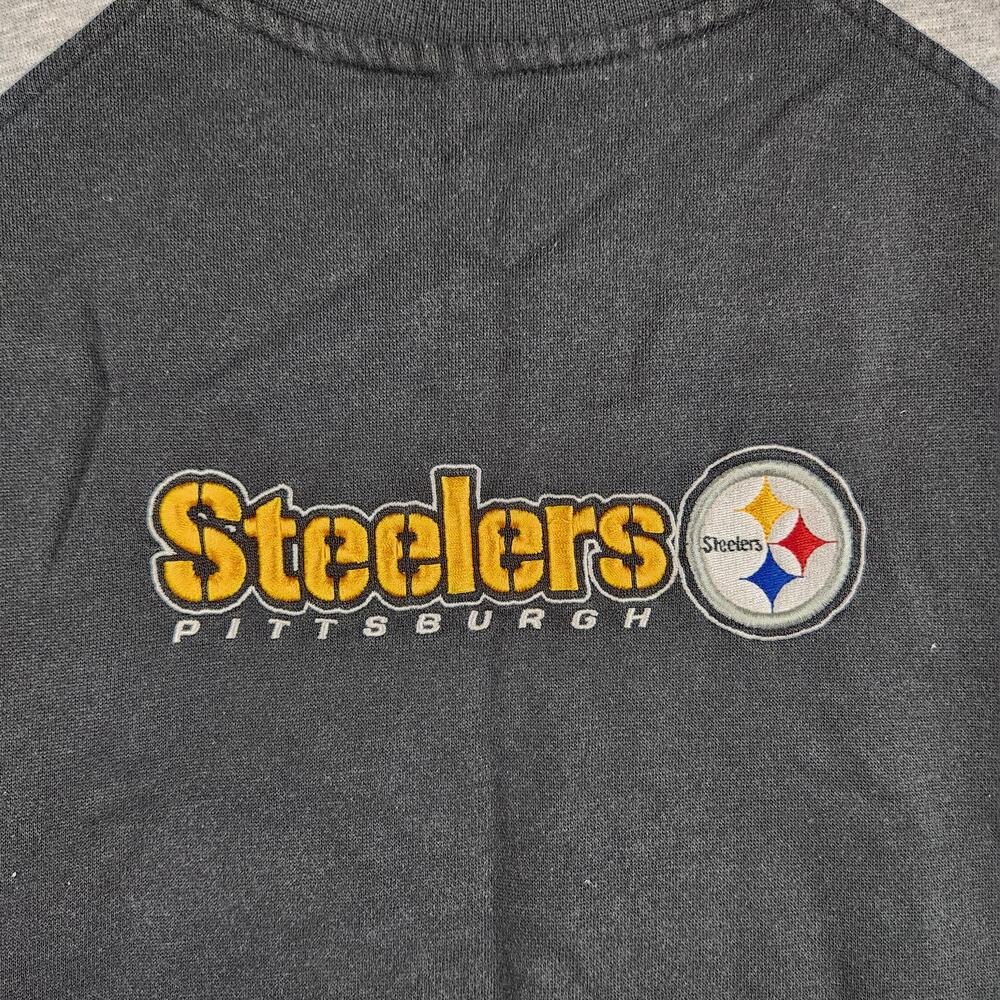 Vintage Pittsburgh Steelers Sweatshirt Mens XL Black NFL Football Logo 90s Y2k
